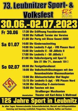 Planänderung am Wochenende: FSV gastiert beim Leubnitzer Sport- und Volksfest