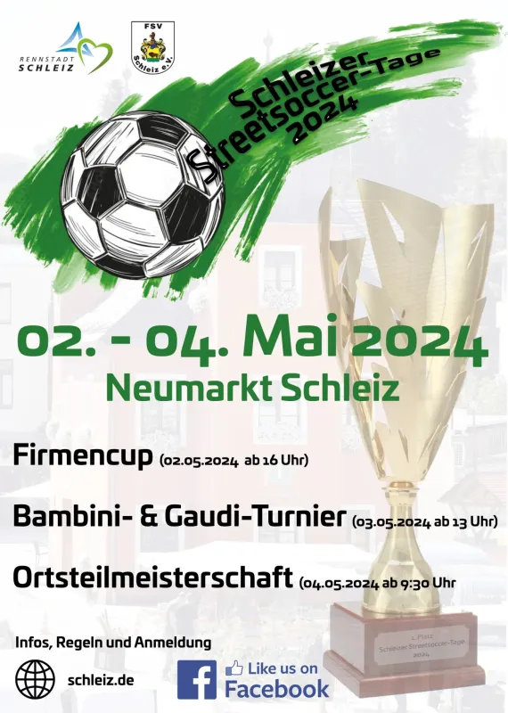 Schleizer Streetsoccer-Tage 2024: Macht mit beim Gauditurnier des FSV Schleiz