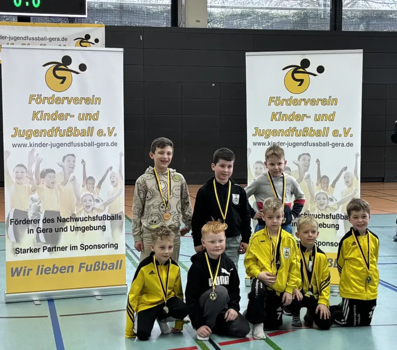 Platz 5 beim U8-Hallencup des Fördervereins Kinder- und Jugendfußball Gera