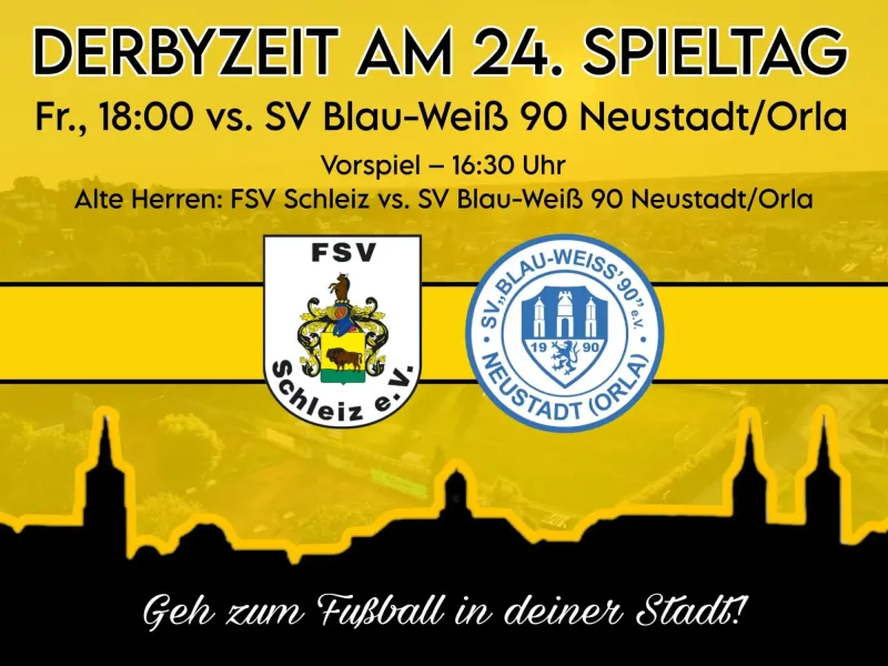 SOK-Derby am Freitagabend: Schleiz empfängt Blau-Weiß Neustadt
