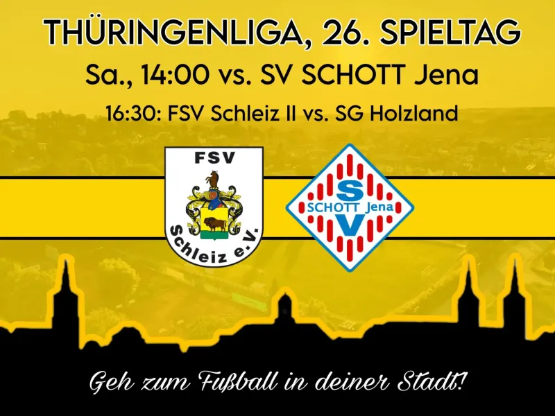 Erste geht mit Spiel gegen Tabellenführer SCHOTT Jena in den Saisonendspurt