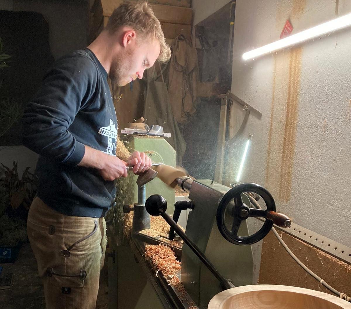 Leben & Leiden im Lockdown: Martin Berger zwischen Elb-Promenade & Drechselbank