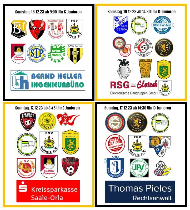 Schleizer Hallen-Cup (Teil 1) startet nächstes Wochenende