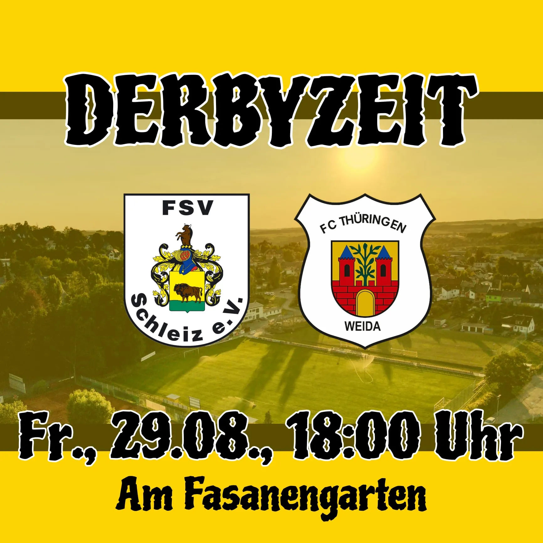 Schwarz-gelb, Stadtfest, Abendspiel: Schleiz empfängt Weida