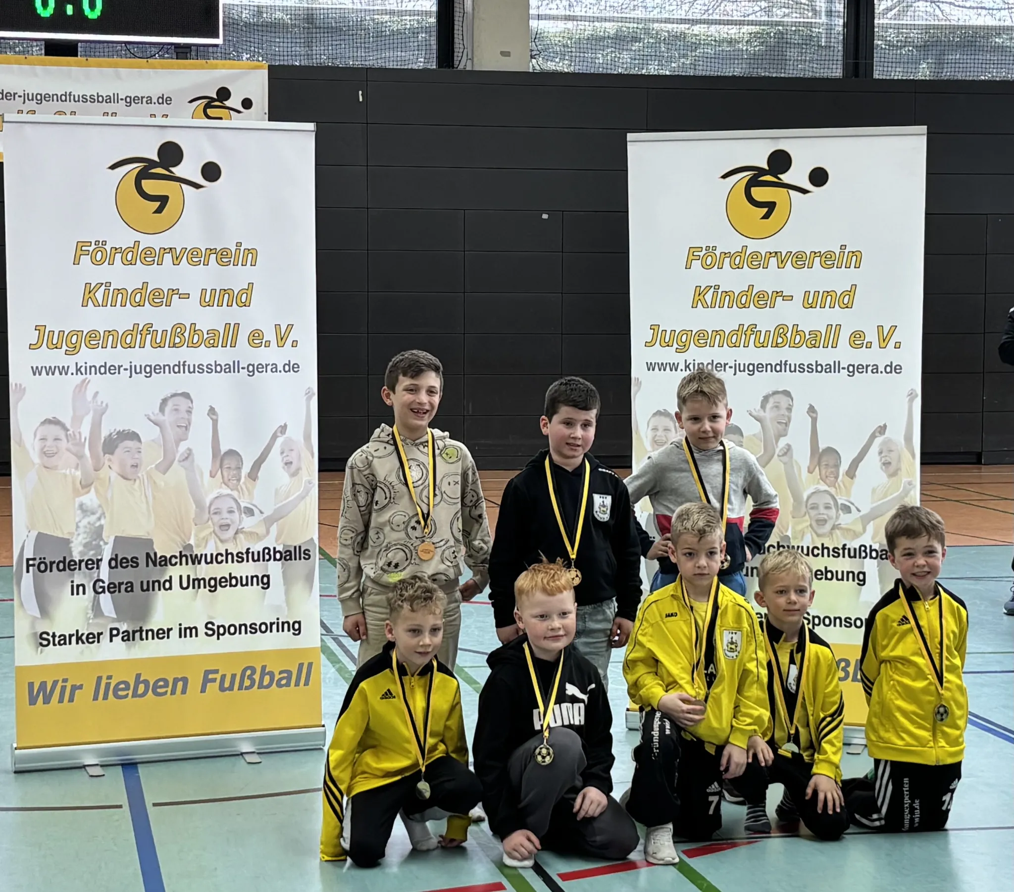 Platz 5 beim U8-Hallencup des Fördervereins Kinder- und Jugendfußball Gera