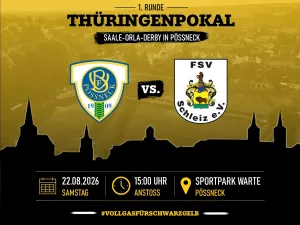 Lokalduell im Thüringenpokal: Schleiz in Pößneck gefordert