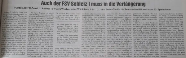 25.07.2009 TSV Gera-Westvororte vs. FSV Schleiz