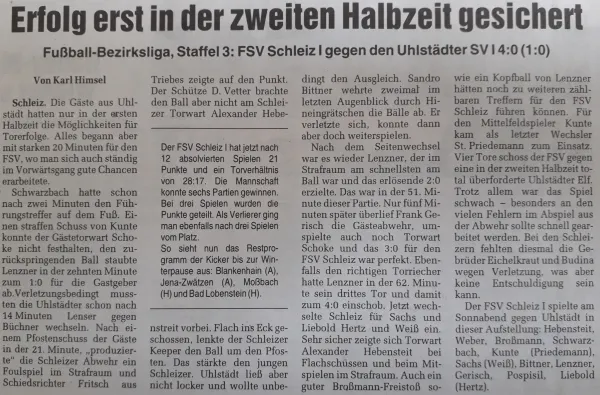 08.11.2008 FSV Schleiz vs. Uhlstädter SV